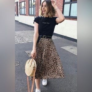 Maxi Skirt leopard print side M